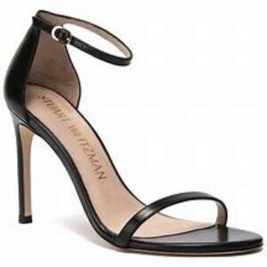 Stuart Weitzman Nudist Black Smooth Calf 7.5B $495